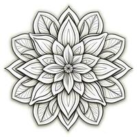 Flower Coloring Pages Mandala Style photo