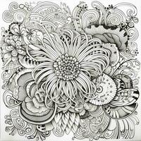 Flower Coloring Pages Mandala Style photo