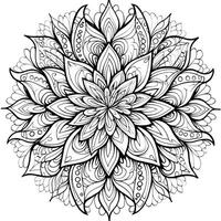 Flower Coloring Pages Mandala Style photo