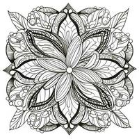 Flower Coloring Pages Mandala Style photo