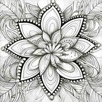 Flower Coloring Pages Mandala Style photo