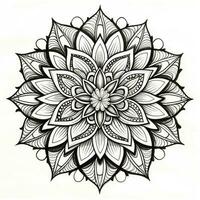 Flower Coloring Pages Mandala Style photo