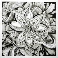 Flower Coloring Pages Mandala Style photo