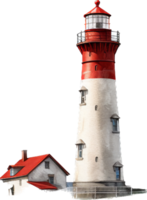 lighthouse png with AI generated.