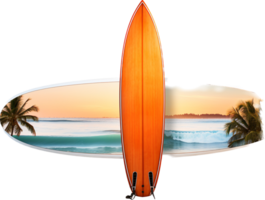 Surfboard png with AI generated.