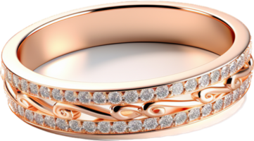 Wedding ring png with AI generated.