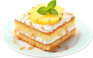 Pineapple cake png with AI generated.