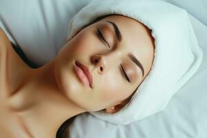 scene of medical cosmetology treatments botox injection  photo with empty space for text