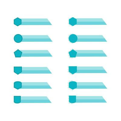 Set of lower third elements