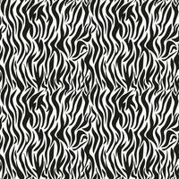 Zebra seamless pattern. Black and white texture of striped animal skin and fur. Trendy vector background for fabric design, wrapping paper, textile, wallpaper, print, covers.