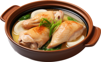 ginseng poulet soupe png avec ai généré.