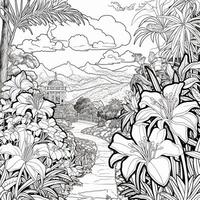 Flower Garden Coloring Pages photo