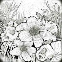 Flower Garden Coloring Pages photo