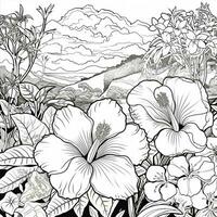 Flower Garden Coloring Pages photo