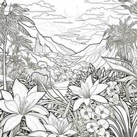 Flower Garden Coloring Pages photo