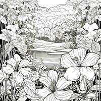 Flower Garden Coloring Pages photo