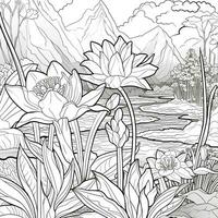 Flower Garden Coloring Pages photo