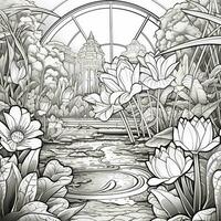Flower Garden Coloring Pages photo