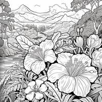 Flower Garden Coloring Pages photo