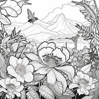 Flower Garden Coloring Pages photo