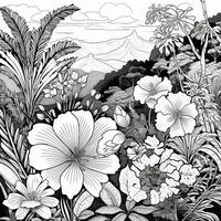 Flower Garden Coloring Pages photo