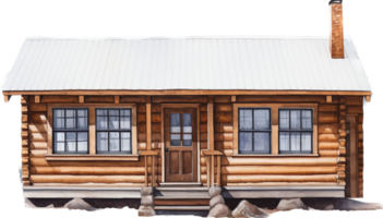 Cabin png with AI generated.