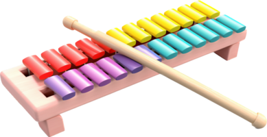 Xylophone png with AI generated.