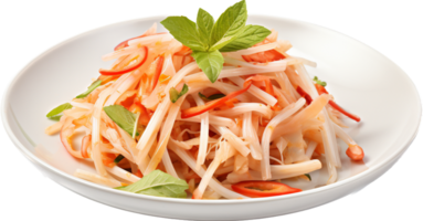 Green Papaya Salad png with AI generated.