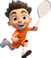 Badminton player png with AI generated.