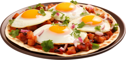 huevos rancheros png med ai genererad.