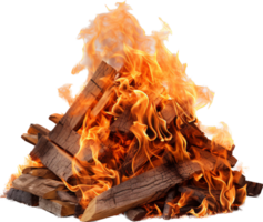 Bonfire png with AI generated.