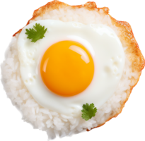 Fried egg with rice png with AI generated.