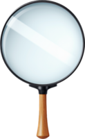 Magnifying glass png with AI generated.