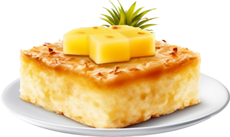 Pineapple cake png with AI generated.