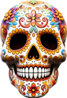 Sugar skull png with AI generated.