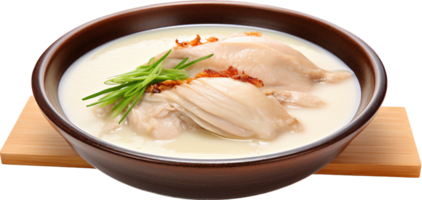 Ginseng chicken soup png with AI generated.