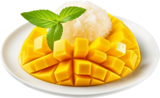 Mango Sticky Rice png with AI generated.