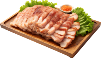 Samgyeopsal png com ai gerado.