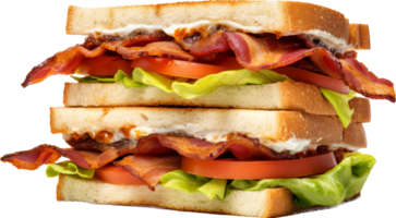 Bacon sandwich png with AI generated.