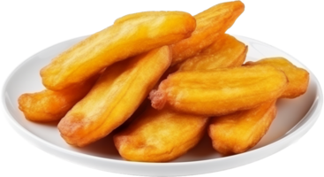 Fried Banana png with AI generated.