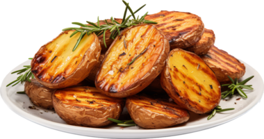 Roasted potato png with AI generated.