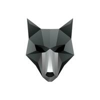 Geometric Wolf head Polygonal vector