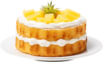 Pineapple cake png with AI generated.