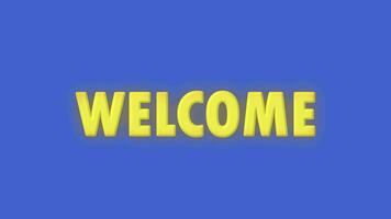 welcome animated bouncy video