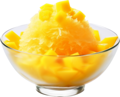 Mango rasiert Eis png mit ai generiert.