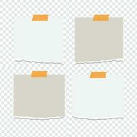 Torn paper edges for background. Ripped paper texture background vector