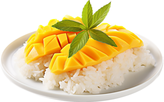 Mango Sticky Rice png with AI generated.