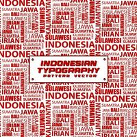 Indonesian Typograph Pattern Background vector