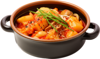 Kimchi stew png with AI generated.