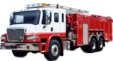 Firetruck png with AI generated.